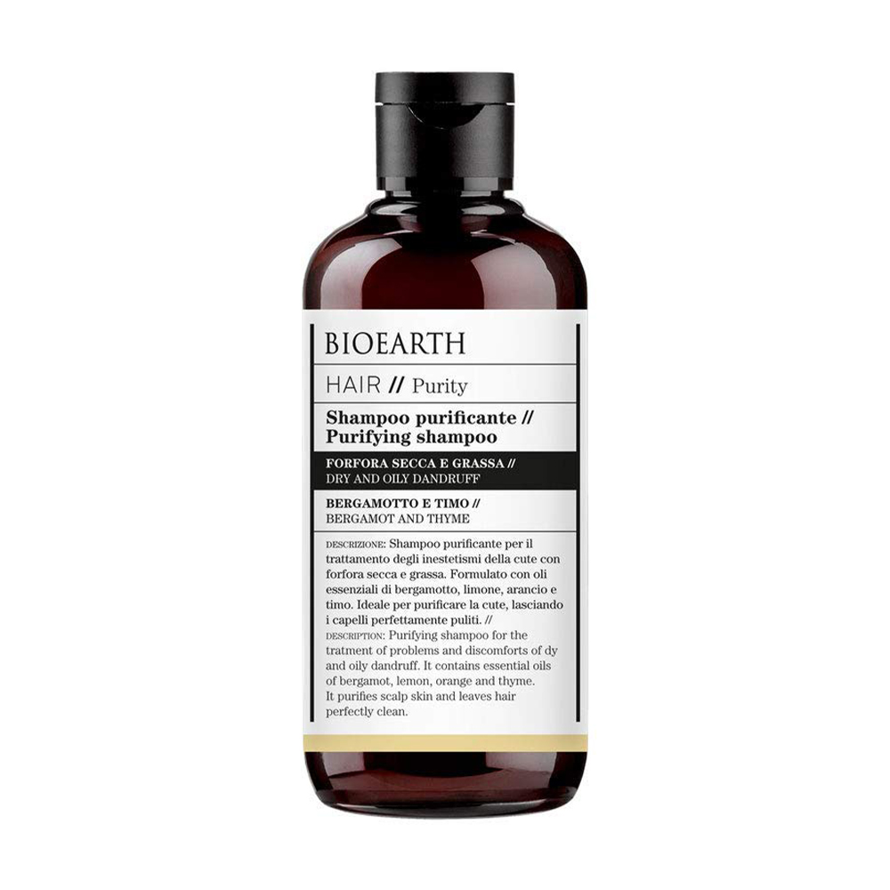 Уцінка! Зволожувальний шампунь Bioearth Hair Purify Purifying Shampoo проти лупи, для чутливої шкіри голови, 250 мл